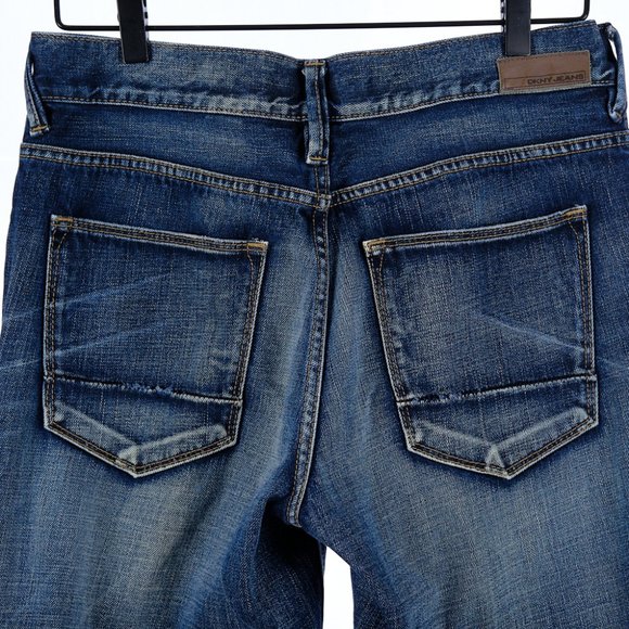 DNKY Dark Wash Distressed Men's Jeans Straight 32x32 - Picture 6 of 9